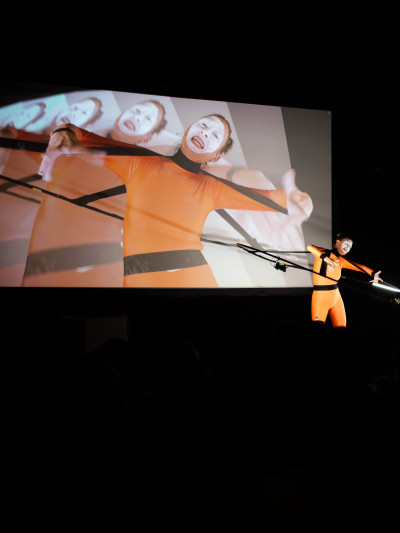 'What makes us human' performance at V2 Rotterdam, image Lana Mesic
